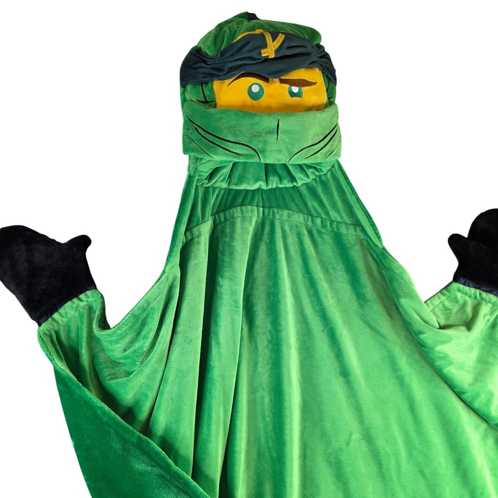 Lego Ninjago Wearable Blanket Kids One Size Green Lloyd Hooded Costume Throw